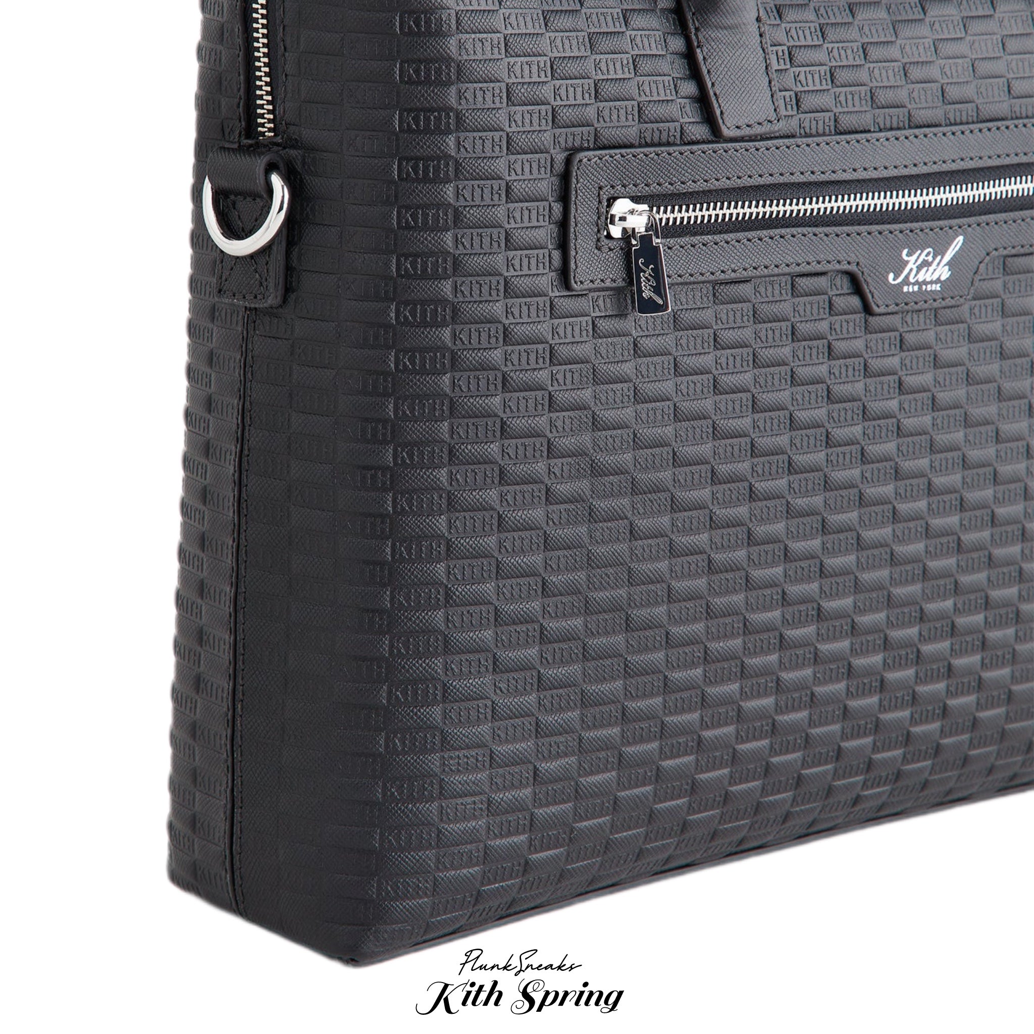 Kith Monogram Leather Messenger Briefcase