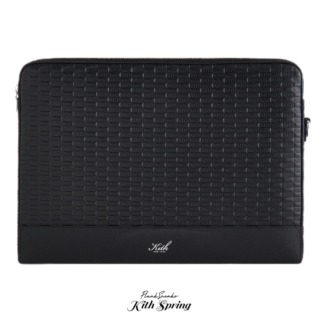 Kith Monogram Leather 15" Laptop Case