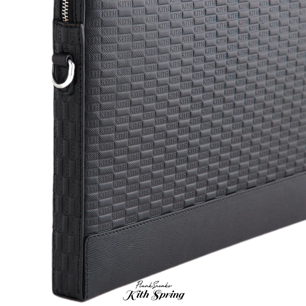 Kith Monogram Leather 15" Laptop Case