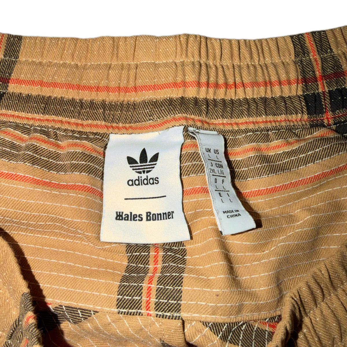 adidas Originals Wales Bonner WB Shorts Check Jacquard Beige 2024 (USED)