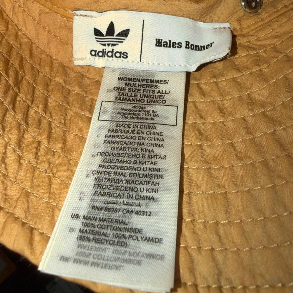 adidas Originals Wales Bonner WB Bucket Hat Check Jacquard Beige 2024 (USED)