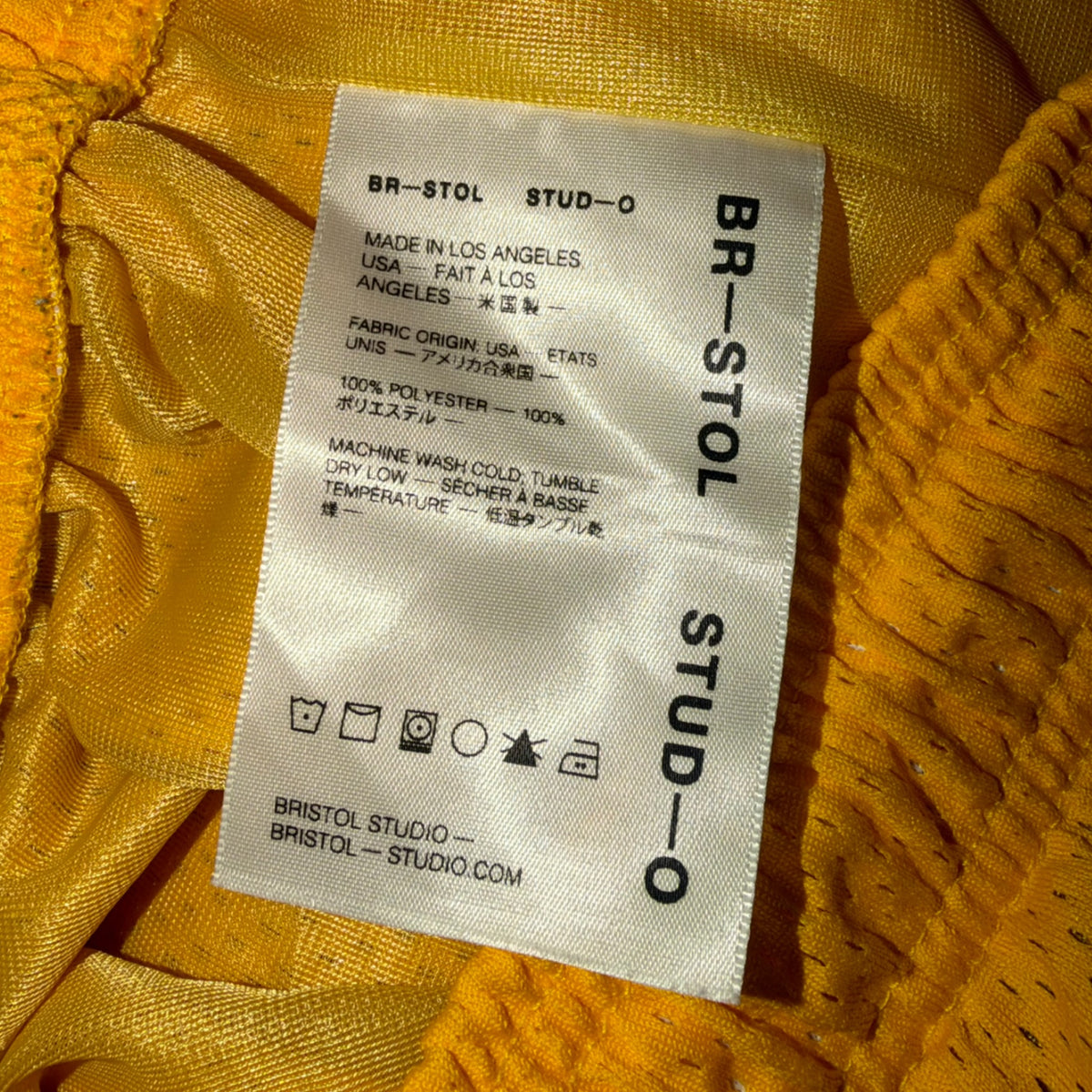 Bristol Studio Triple Hem Shorts Gold Lemon Pale Yellow 2022 (USED)