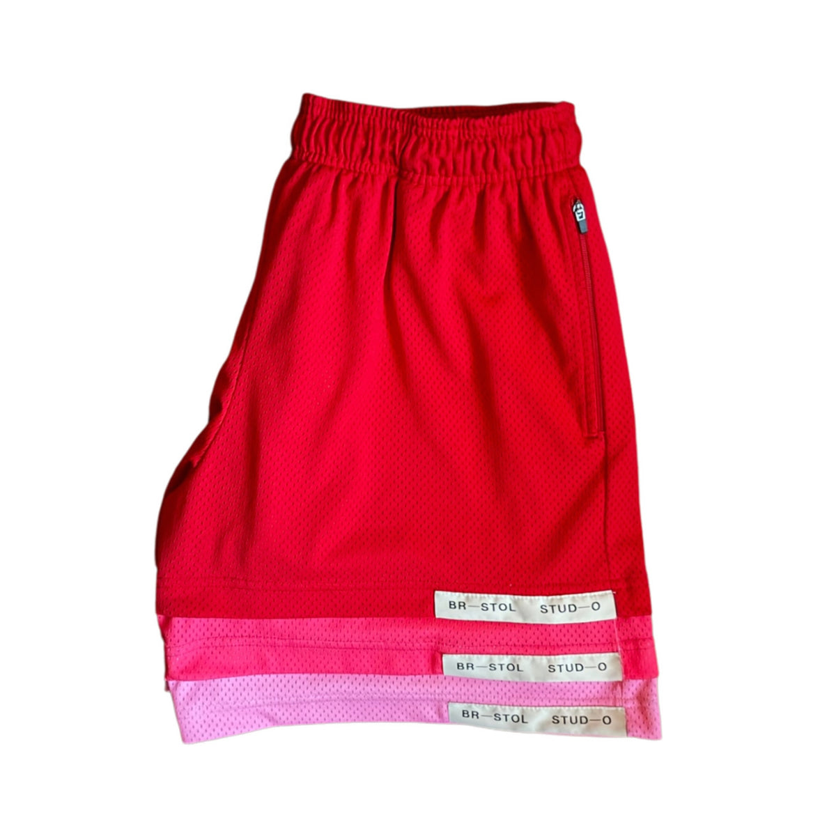 Bristol Studio Triple Hem Shorts Red Rose Pastel Pink 2022 (USED)