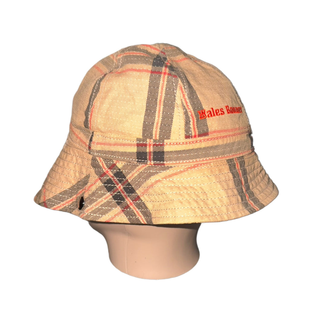 adidas Originals Wales Bonner WB Bucket Hat Check Jacquard Beige 2024 (USED)