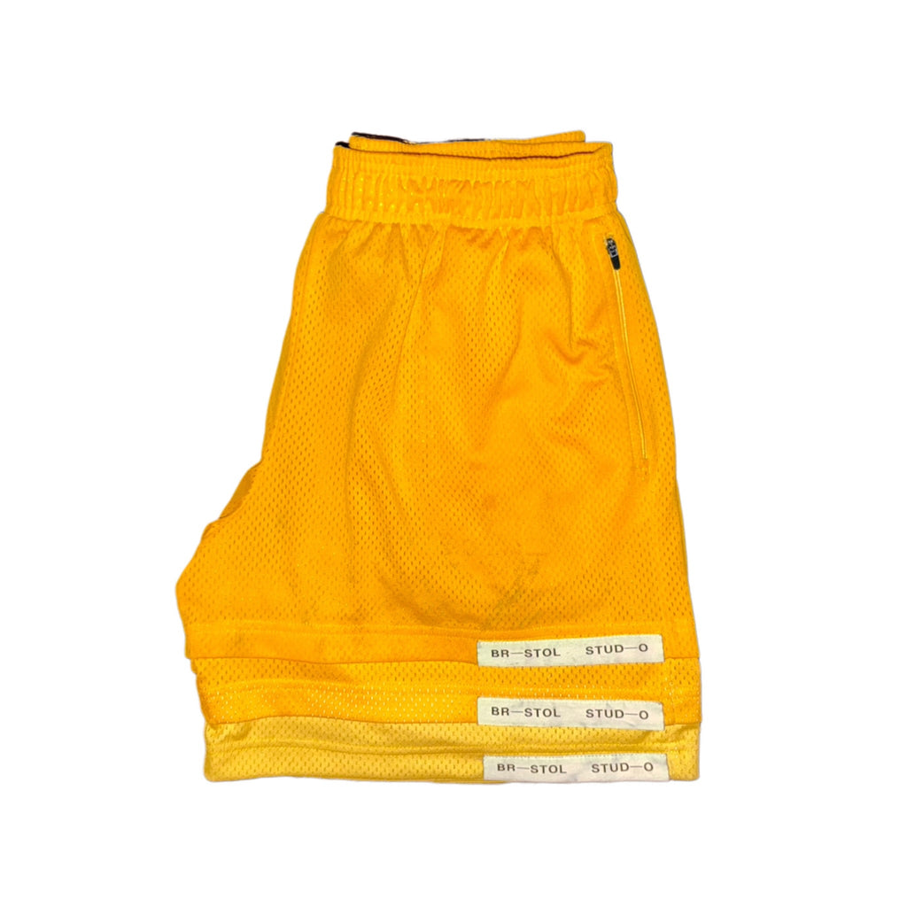 Bristol Studio Triple Hem Shorts Gold Lemon Pale Yellow 2022 (USED)