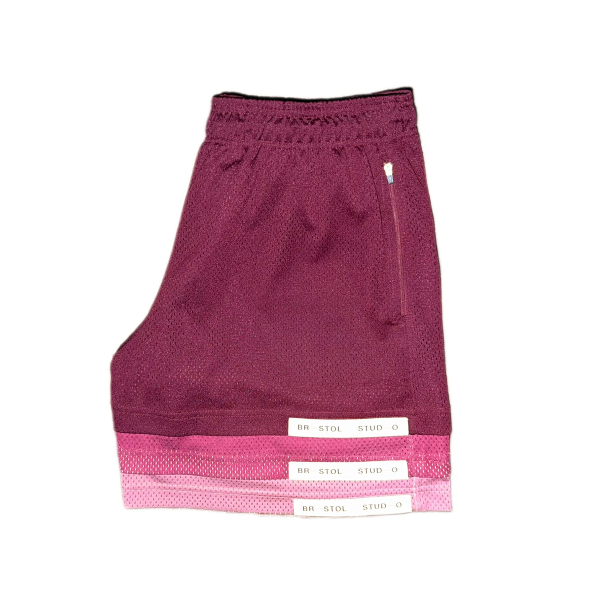 Bristol Studio Triple Hem Shorts Maroon Violet Pastel Pink 2022 (USED)